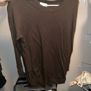 Green sweater and great layer piece